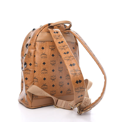MCM Visetos Studded Small Stark Backpack Cognac 2 of 9