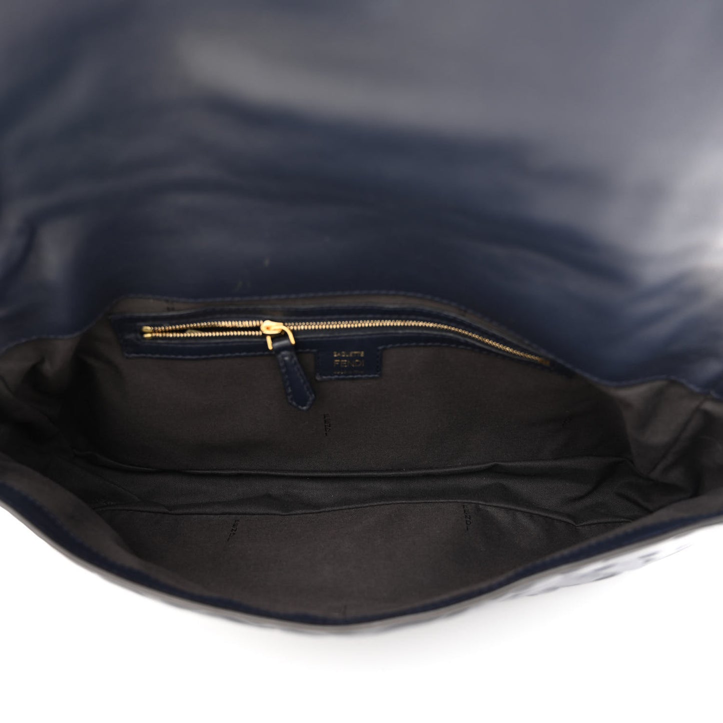 Nappa FF 1974 Embossed Large Baguette Midnight