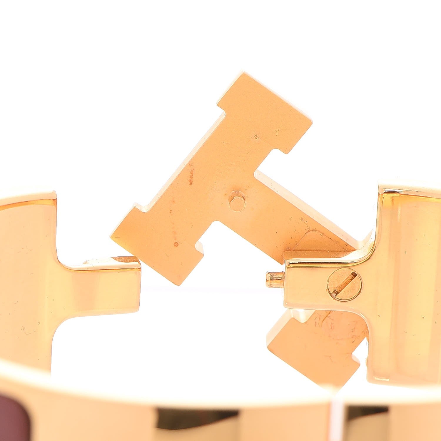 Hermes Enamel Wide Clic Clac H Bracelet PM Terracotta 4 of 6