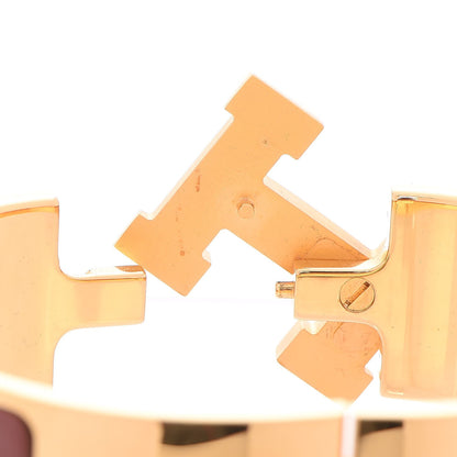 Hermes Enamel Wide Clic Clac H Bracelet PM Terracotta 4 of 6