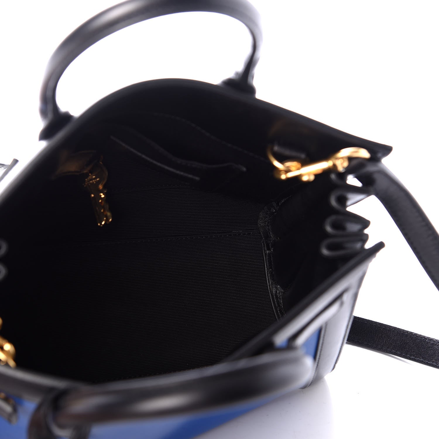 Saint Laurent Calfskin Bi-Color Nano Sac De Jour Royal Blue Black 5 of 8