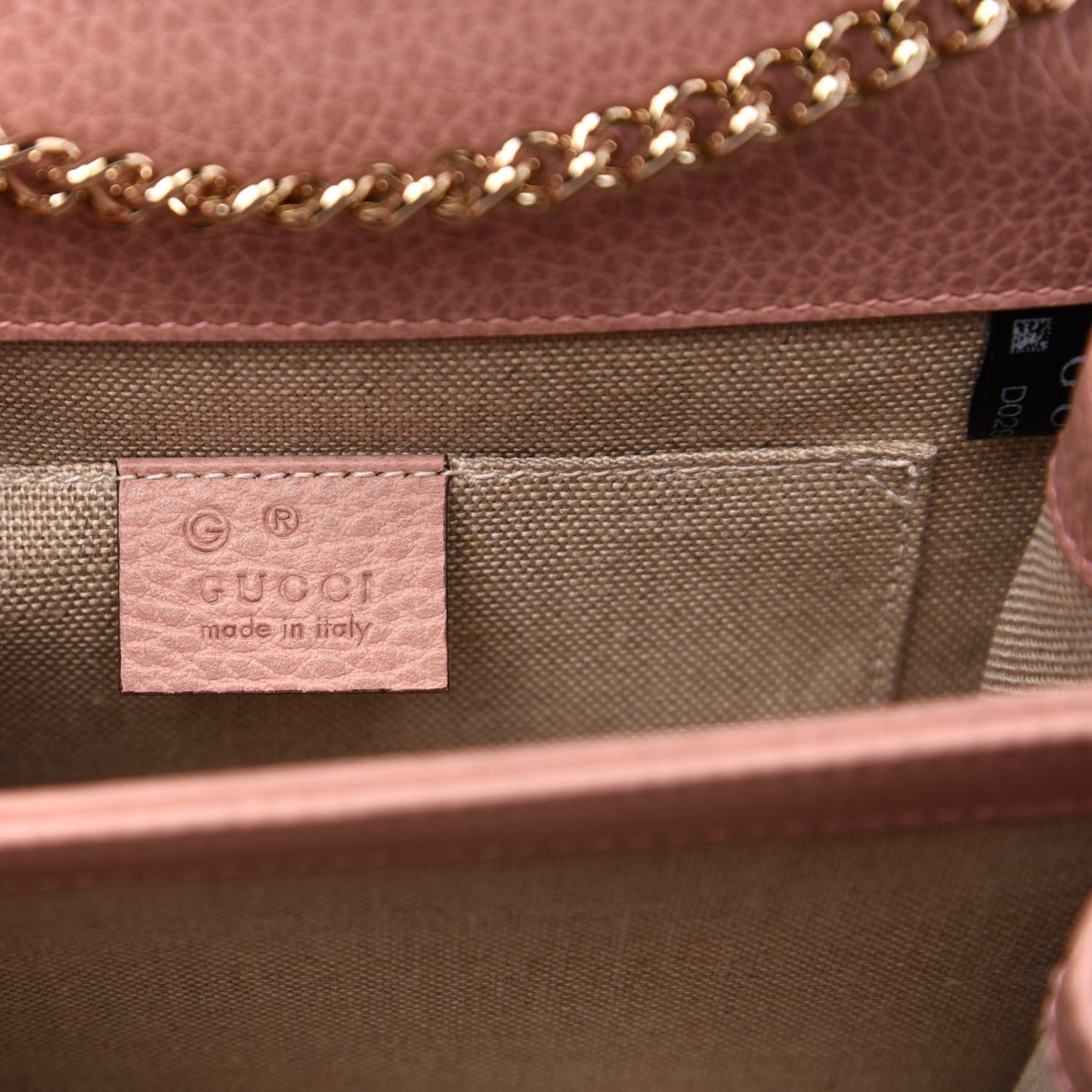 Dollar Calfskin Small Interlocking G Shoulder Bag Soft Pink