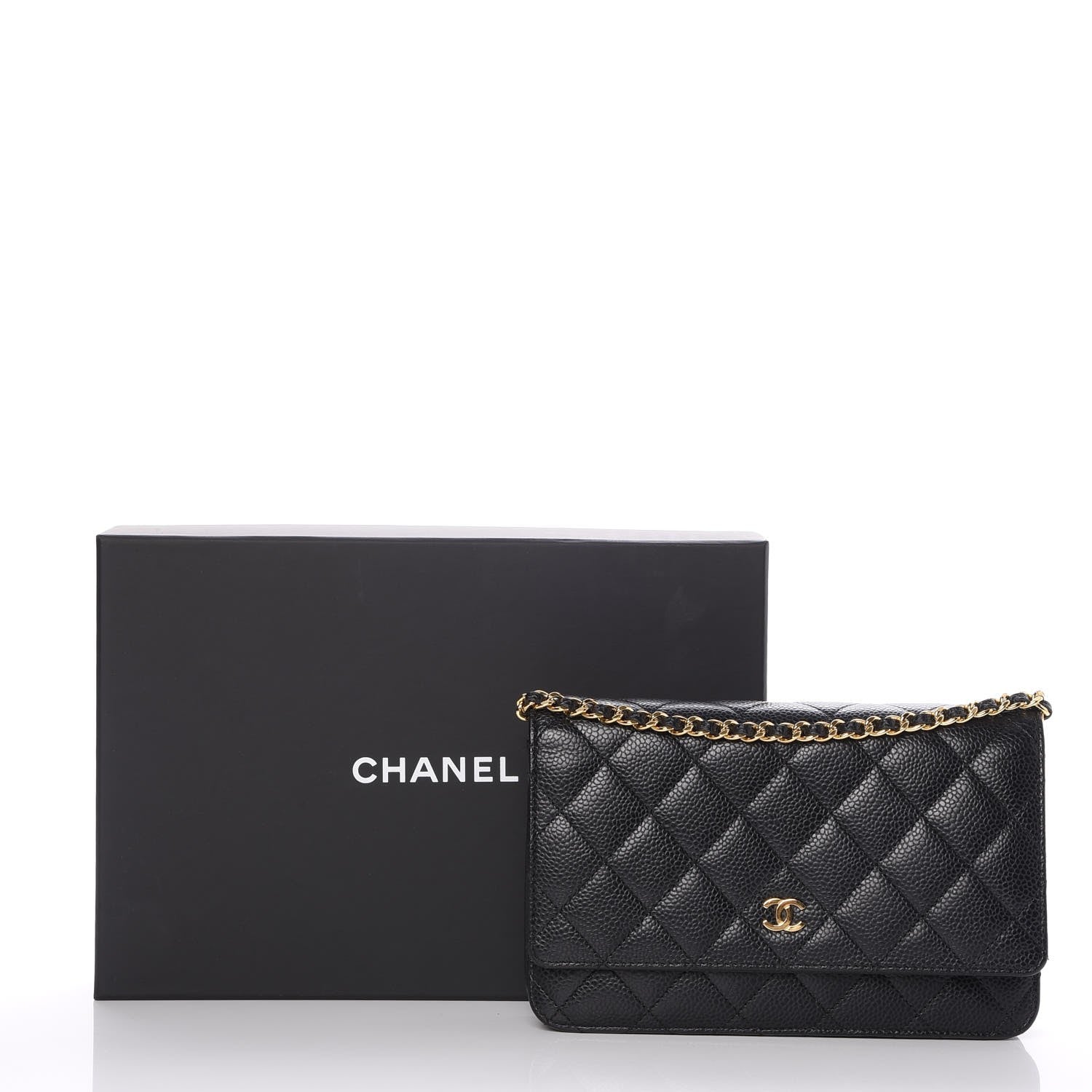 Chanel Caviar Quilted Wallet On Chain WOC Black 9 of 9