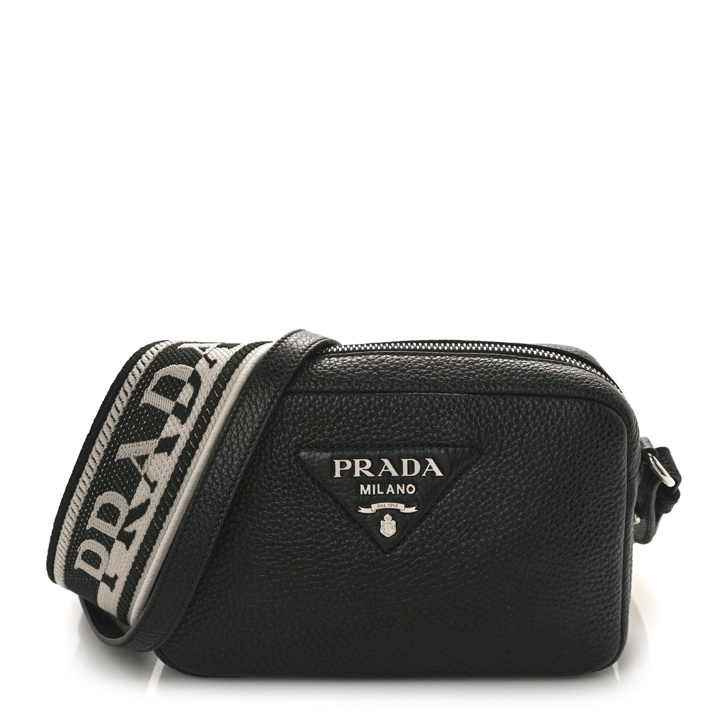 Vitello Daino Soft Camera Crossbody Black