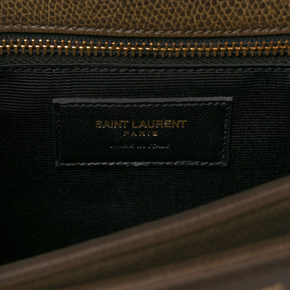 Saint Laurent Textured Calfskin Medium Classic Monogram Universite Bag Fog 6 of 9