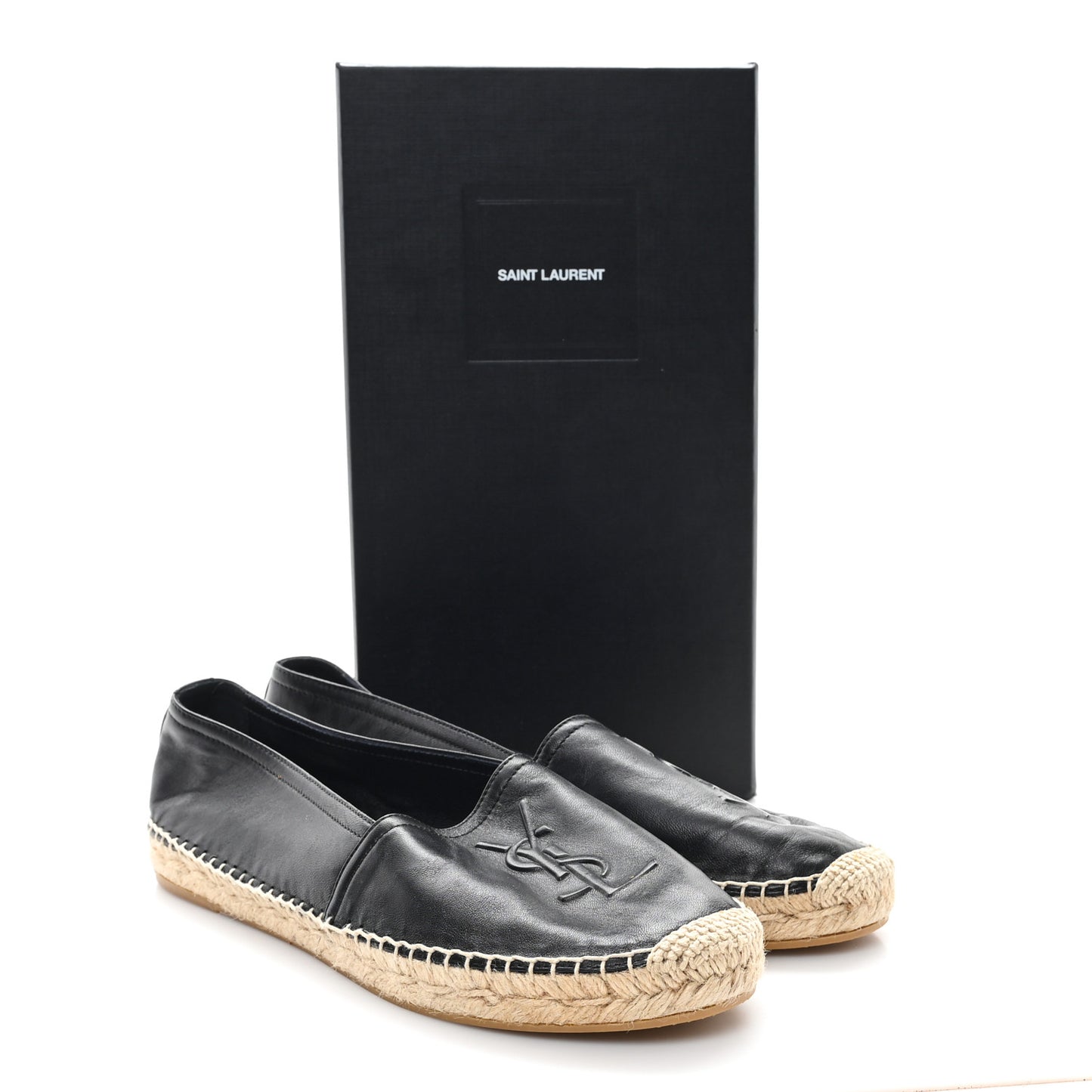 Lambskin Monogram Espadrilles 40 Black