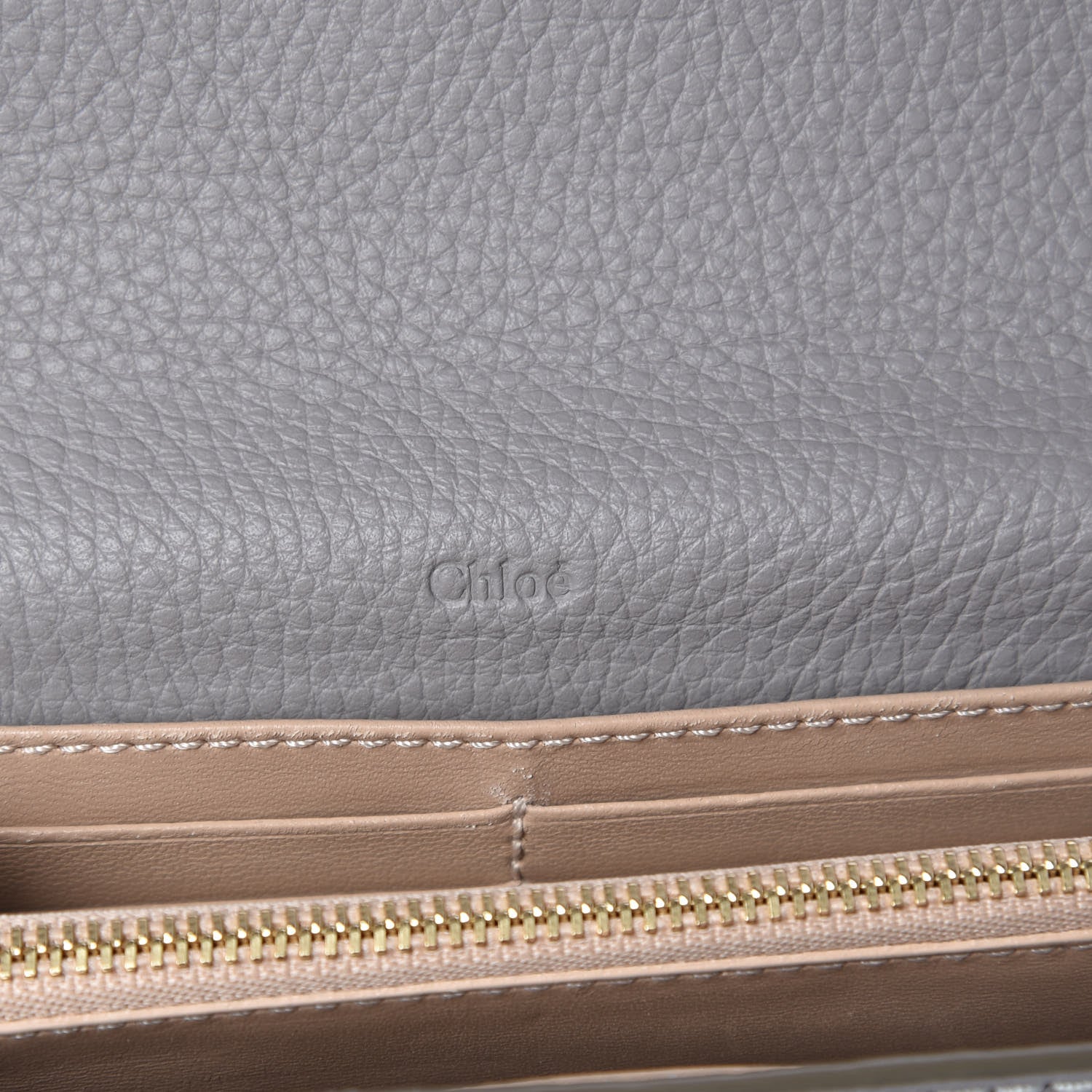 Chloe Calfskin Marcie Continental Flap Wallet Cashmere Grey 6 of 9