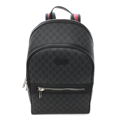 Gucci GG Supreme Monogram Backpack Grey Black 1 of 8