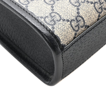 Gucci GG Supreme Monogram Textured Dollar Calfskin Mini Retro Interlocking G Tote Bag Beige Blue 8 of 10