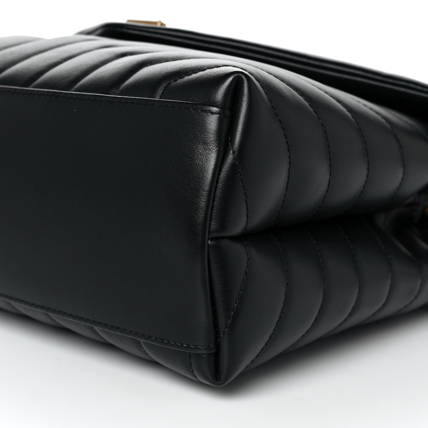 Saint Laurent Calfskin Y Quilted Monogram Medium Loulou Chain Satchel Black 9 of 9