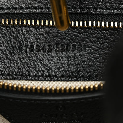 Gucci Jacquard Denim GG Monogram Small Jackie 1961 Hobo Black Ivory 8 of 11