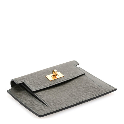 Hermes Epsom Kelly Pocket Compact Wallet Vert De Gris 4 of 7