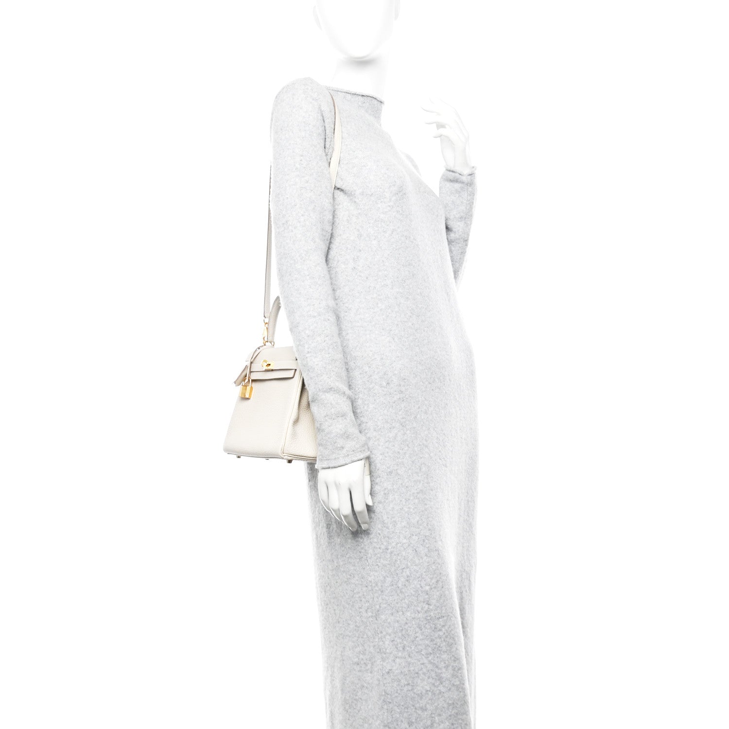 Hermes Togo Kelly Retourne 25 Craie 2 of 11
