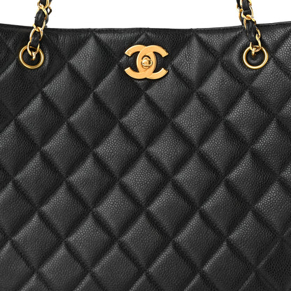 Chanel Caviar Quilted Shopping Tote Black 9 of 15