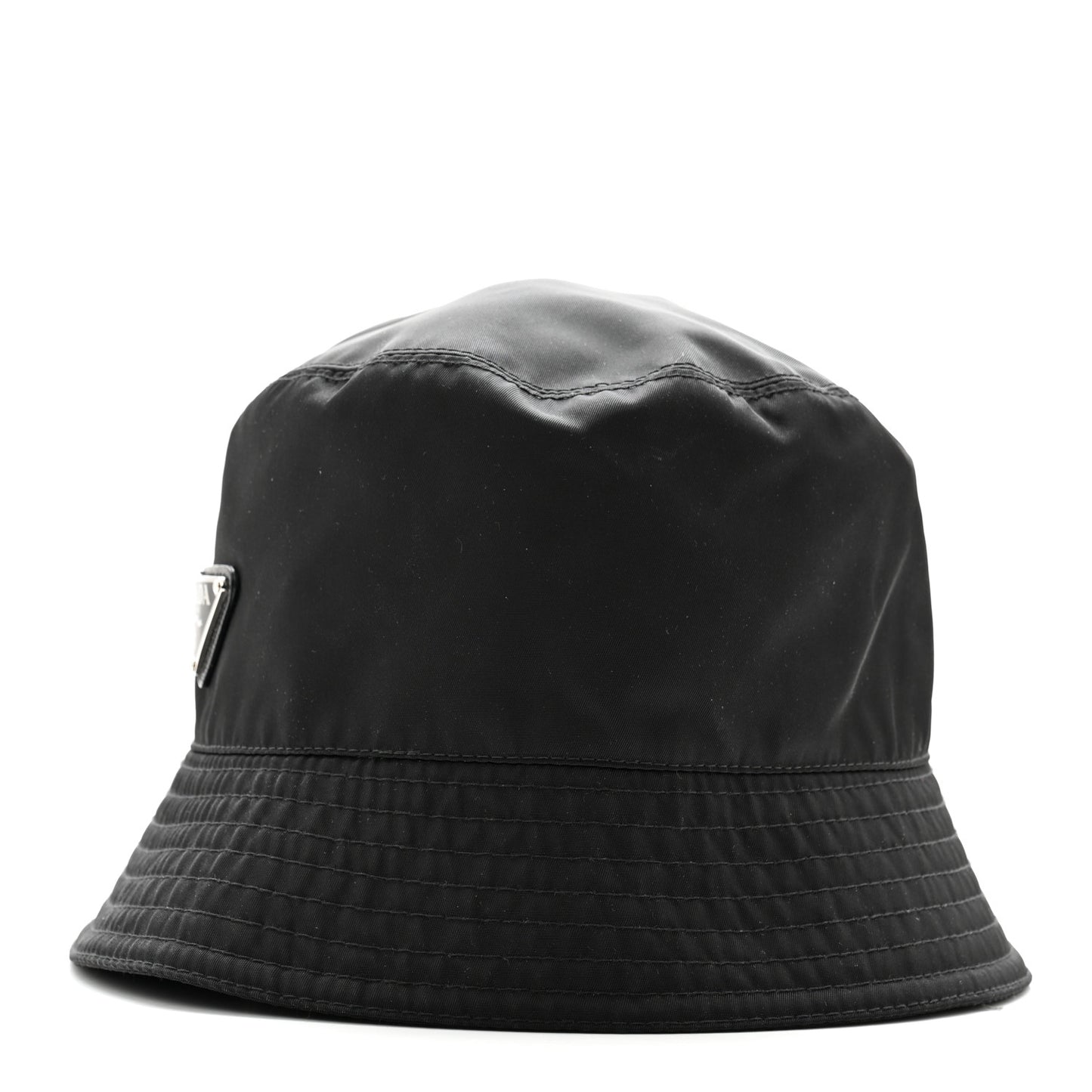 Re-Nylon Metal Triangle Logo Womens Bucket Hat S Black