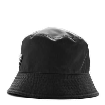 Prada Re-Nylon Metal Triangle Logo Womens Bucket Hat S Black 4 of 10