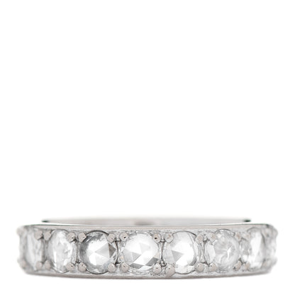 Tiffany 18K White Gold Diamond Metro Rose Cut Eternity Band Ring 48 4.5 1 of 6