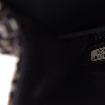 Chanel Tweed Quilted Medium Double Flap Brown 10 of 11