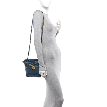 Chanel Shiny Caviar Quilted Monochrome Mini Chanel 22 Blue 2 of 10