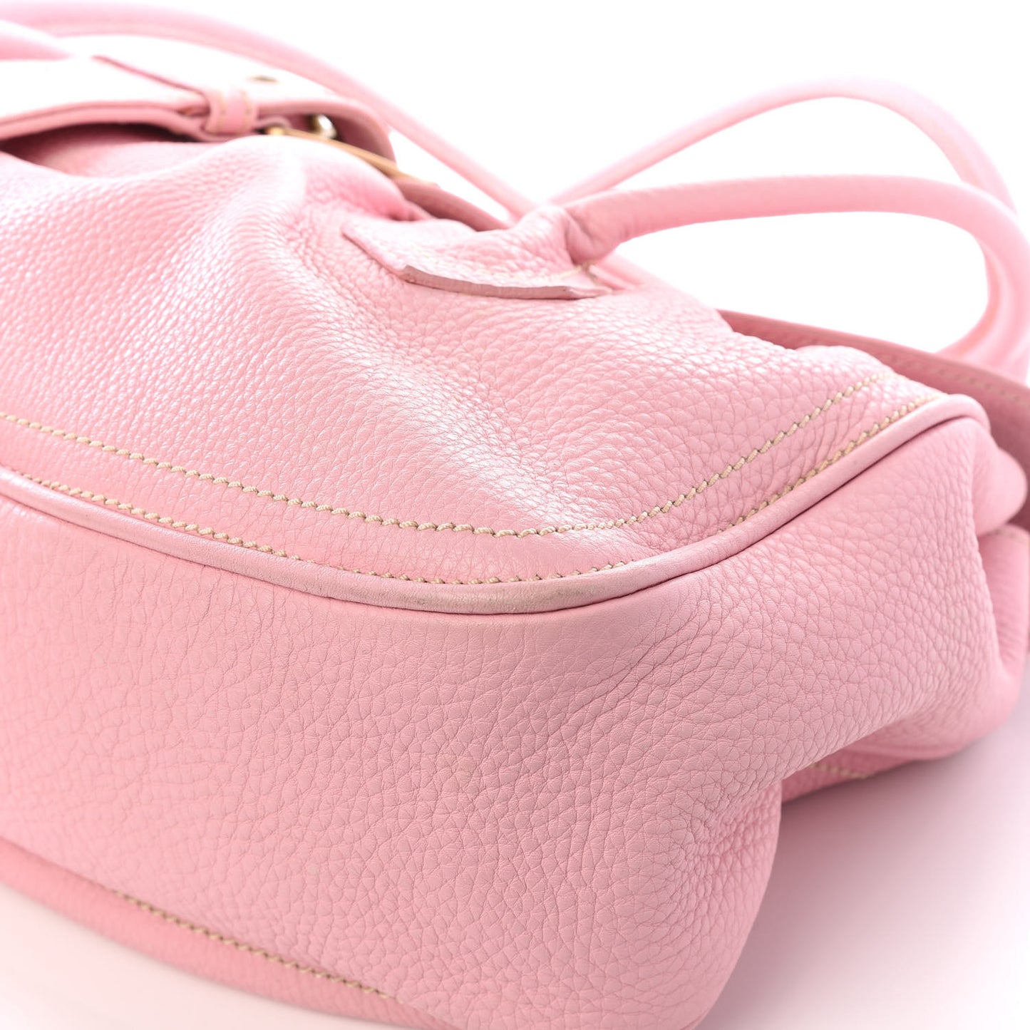 Pebbled Calfskin Shoulder Bag Pink