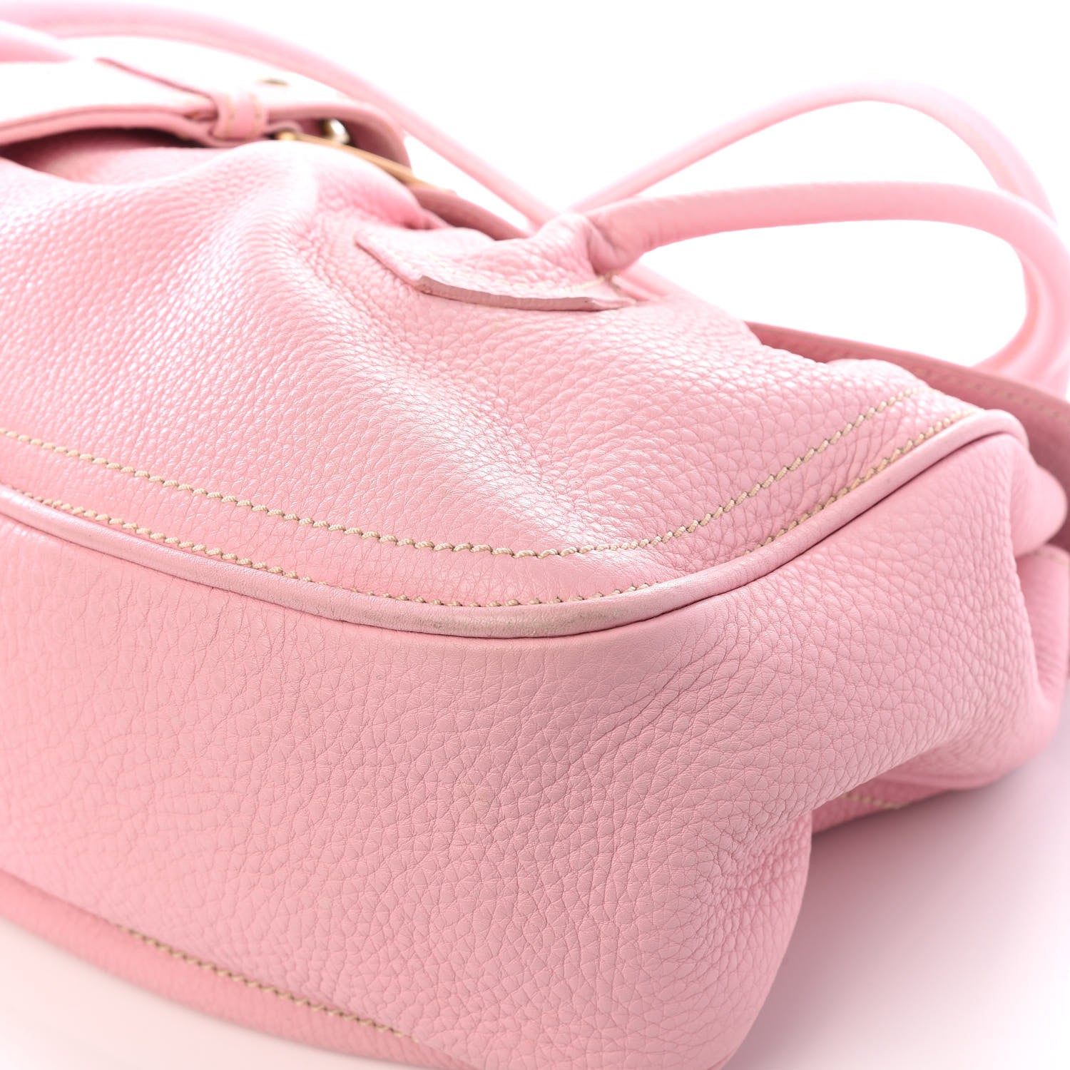 Celine Pebbled Calfskin Shoulder Bag Pink 7 of 12