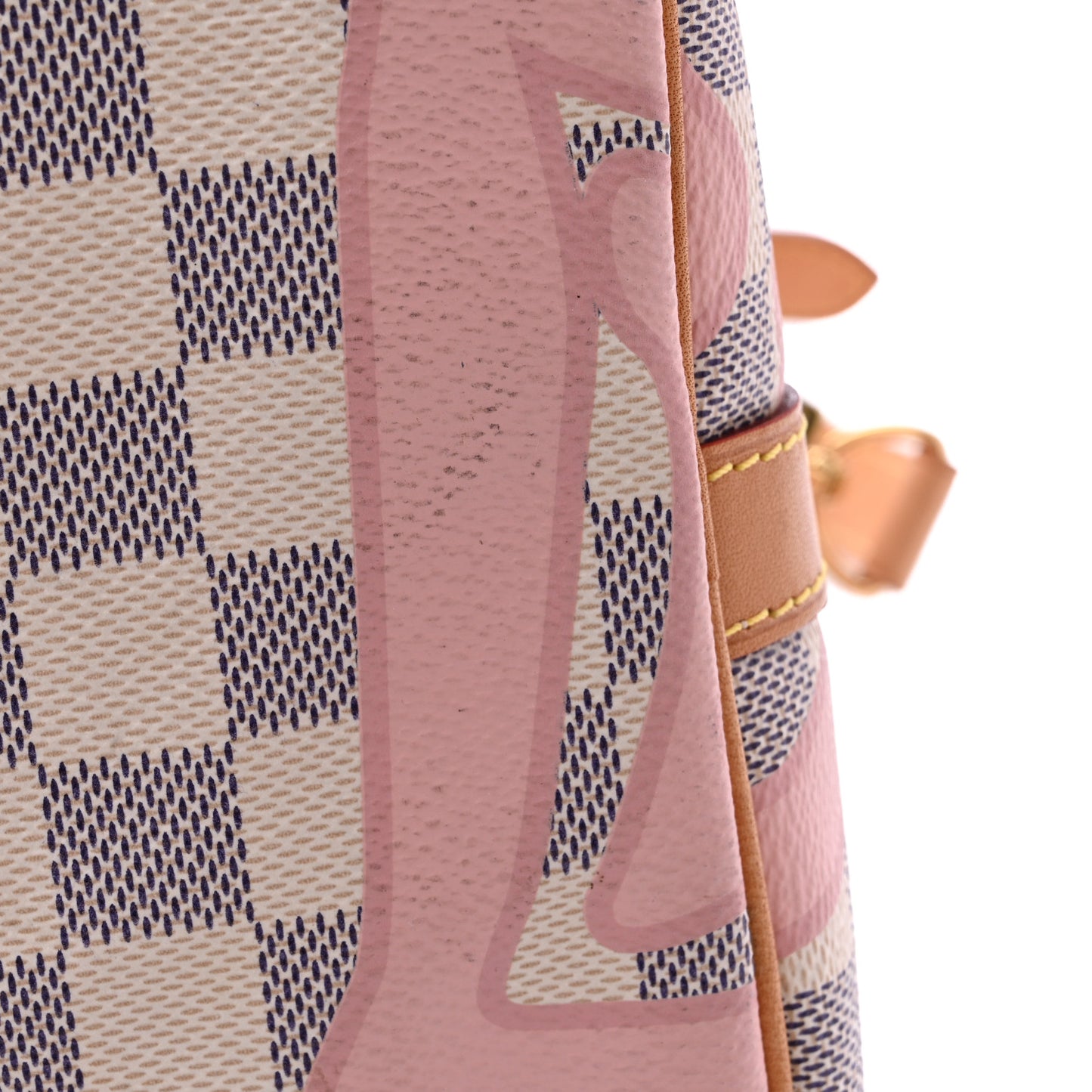 Damier Azur Tahitienne Speedy Bandouliere 30 Rose Ballerine