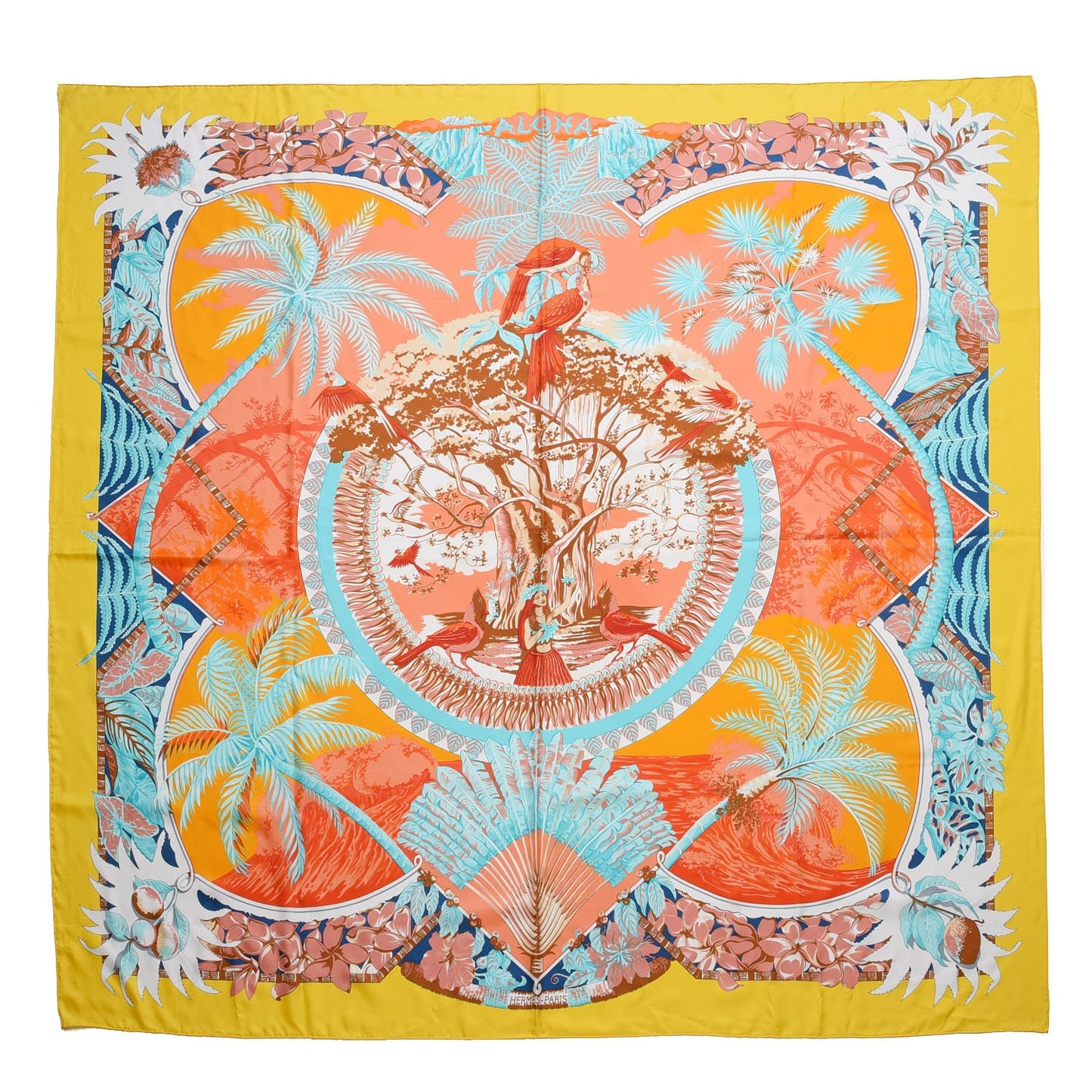 Silk Aloha Scarf 140