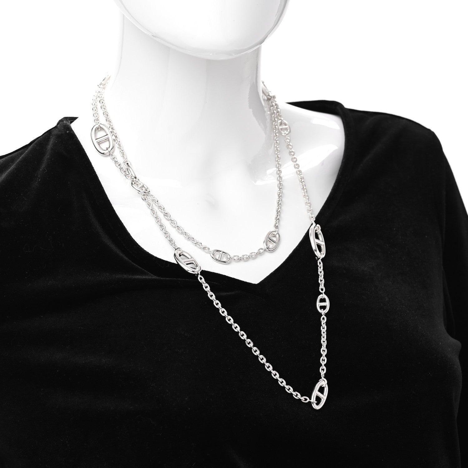 Hermes Sterling Silver Farandole Necklace 120 2 of 6