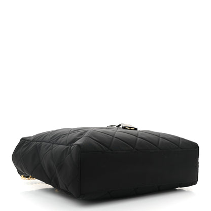 Prada Re-Nylon Impunturato Saffiano Triangle Stitched Re-Edition 1995 Chaine Large Shoulder Bag Black 4 of 10