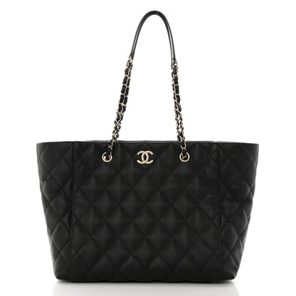 Chanel Caviar Quilted Large Shopping Tote Black 3 of 13