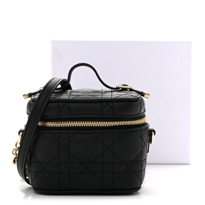 Christian Dior Lambskin Cannage Micro Lady Dior Vanity Case Black 13 of 13
