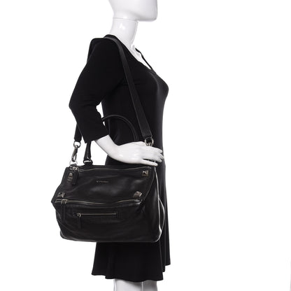 Givenchy Pebbled Calfskin Medium Pyramid Stud Pandora Black 2 of 10