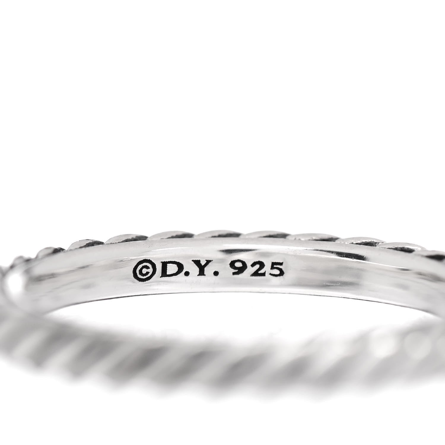 David Yurman Sterling Silver Cable Classics Band Ring 52 6 4 of 4