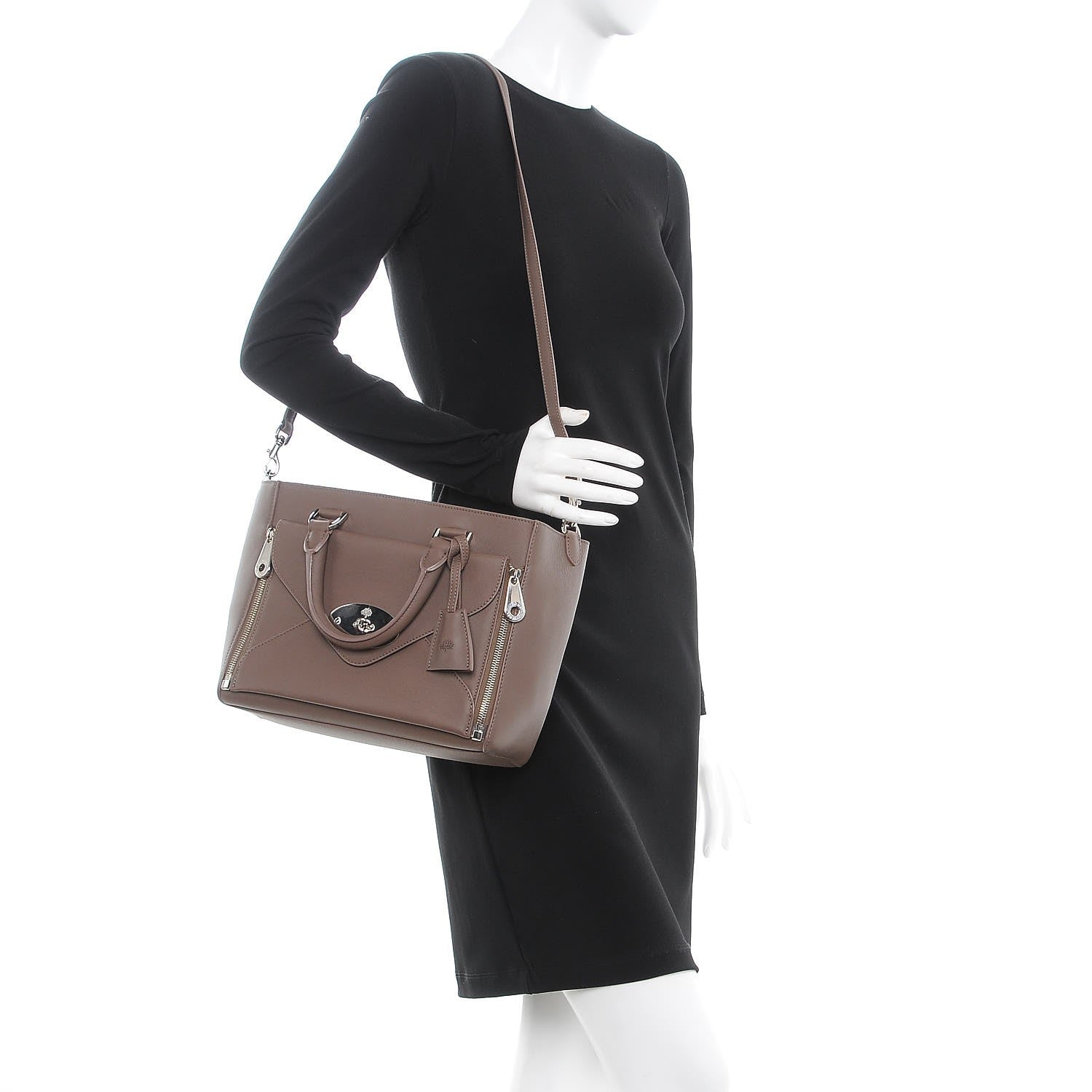 Mulberry Silky Calf Small Willow Tote Taupe 2 of 28