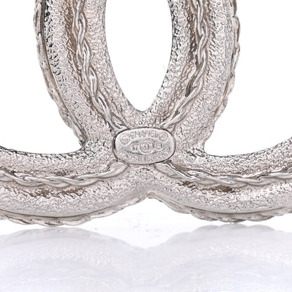 Chanel Crystal CC Brooch Gold Black 4 of 5