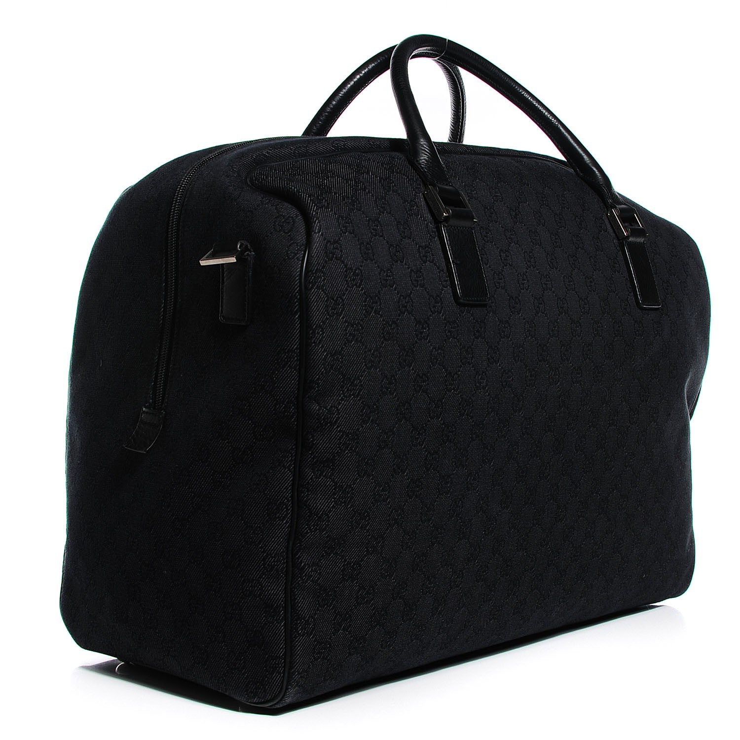 Gucci Denim Monogram Large Duffle Black 3 of 7