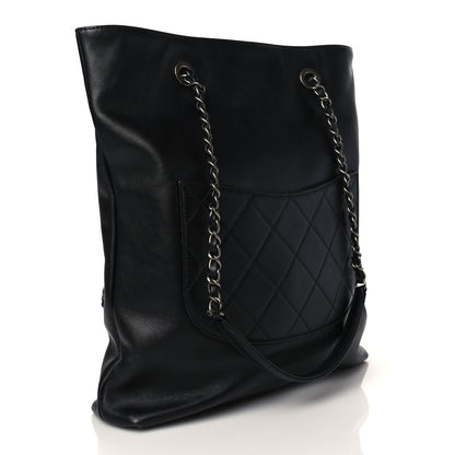 Chanel Calfskin Chain 20s Signature Tote Black 3 of 10