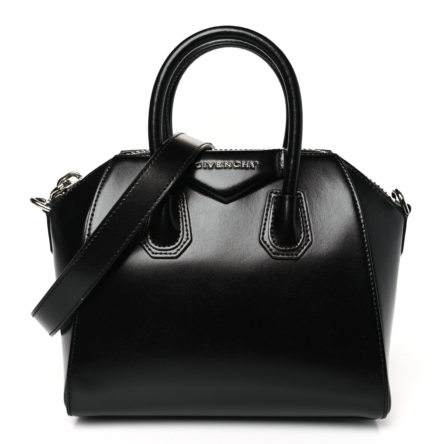 Givenchy Shiny Lord Calfskin Mini Antigona Black 1 of 9