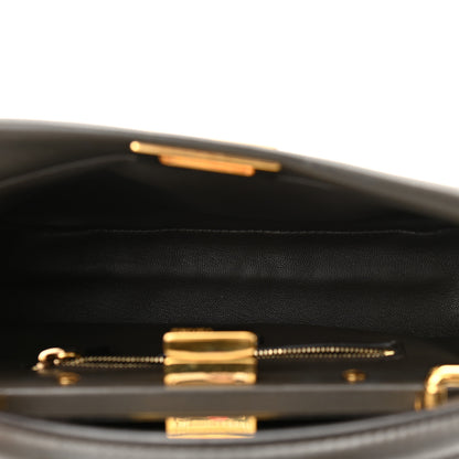 Fendi Nappa Mini Peekaboo Iconic Satchel Carbone 4 of 13