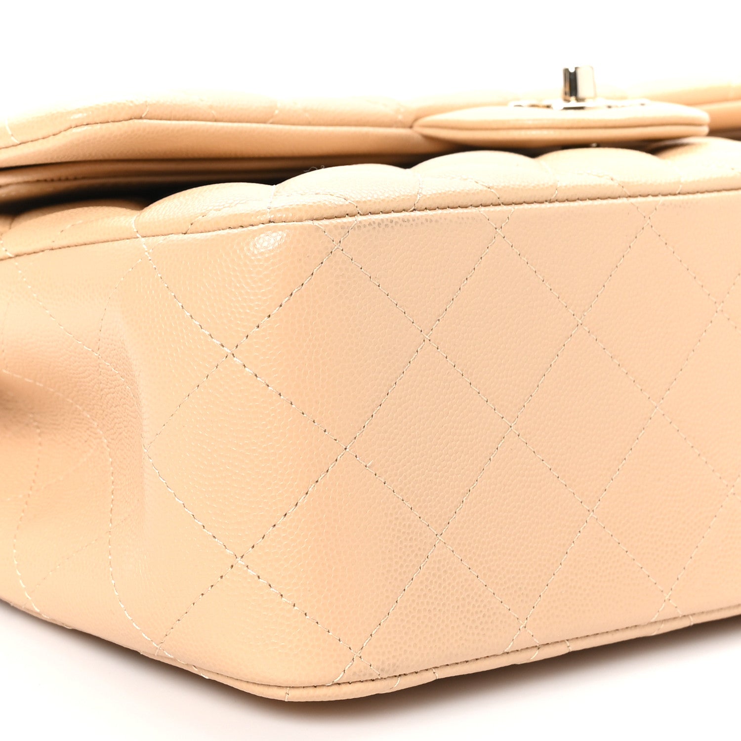 Chanel Caviar Quilted Jumbo Double Flap Beige 9 of 10