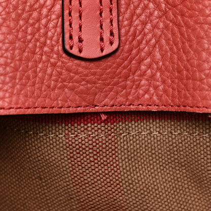 Burberry Grainy Calfskin Canvas Mega Check Medium Ashby Tassel Hobo Pink Azalea 16 of 18