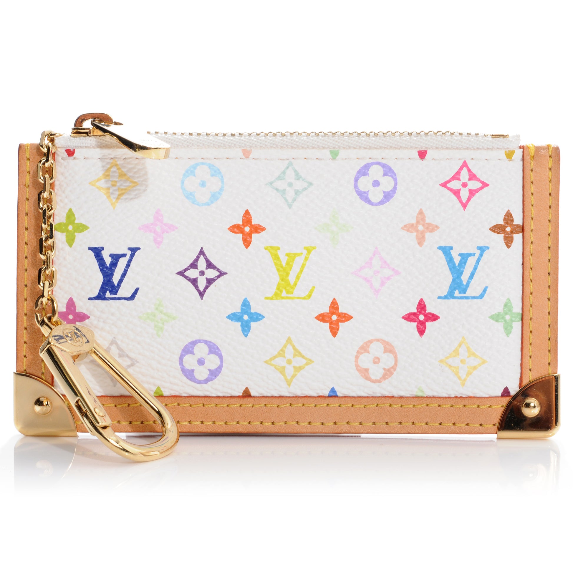Louis Vuitton Monogram Multicolor Key Pouch White 1 of 6