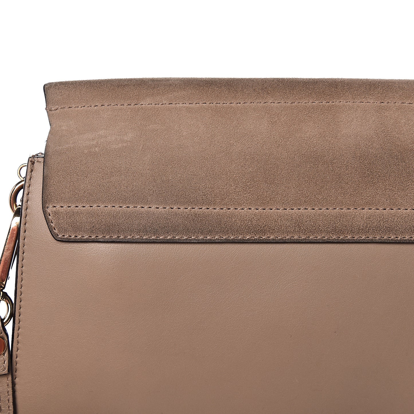 Calfskin Suede Medium Faye Shoulder Bag Motty Grey
