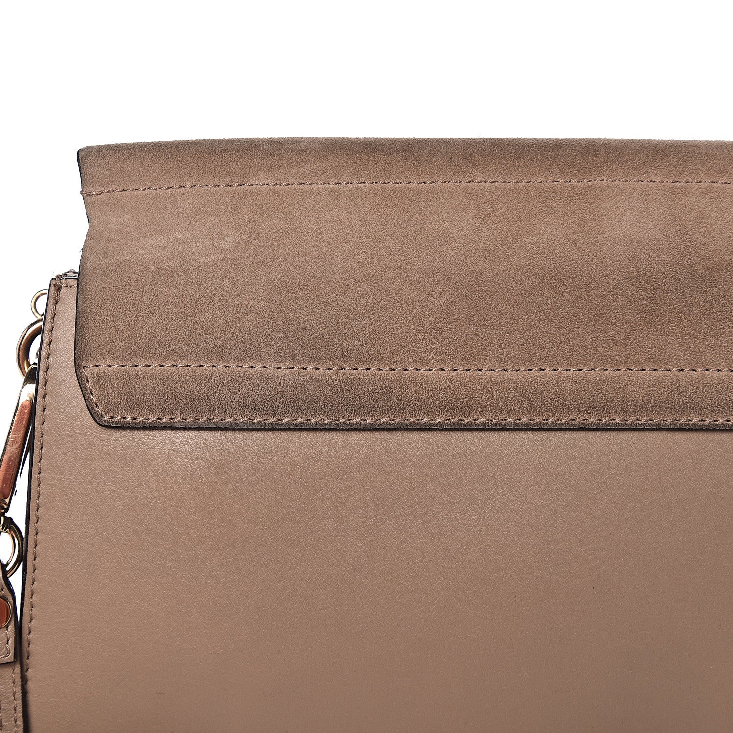 Chloe Calfskin Suede Medium Faye Shoulder Bag Motty Grey 11 of 14