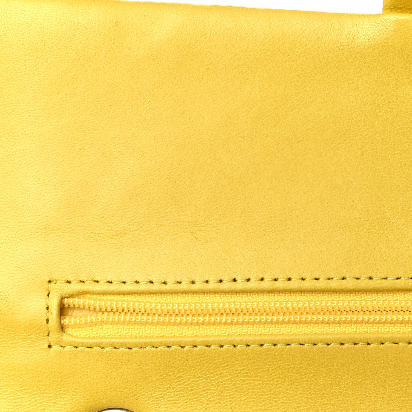 Lambskin Quilted Medium Double Flap Yellow