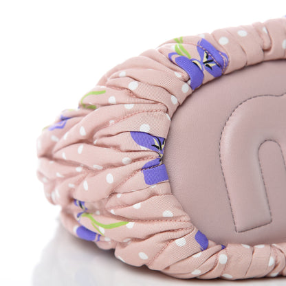 Miu Miu Faille Matelasse Flower Print Small Bucket Bag Cipria Viola 8 of 9