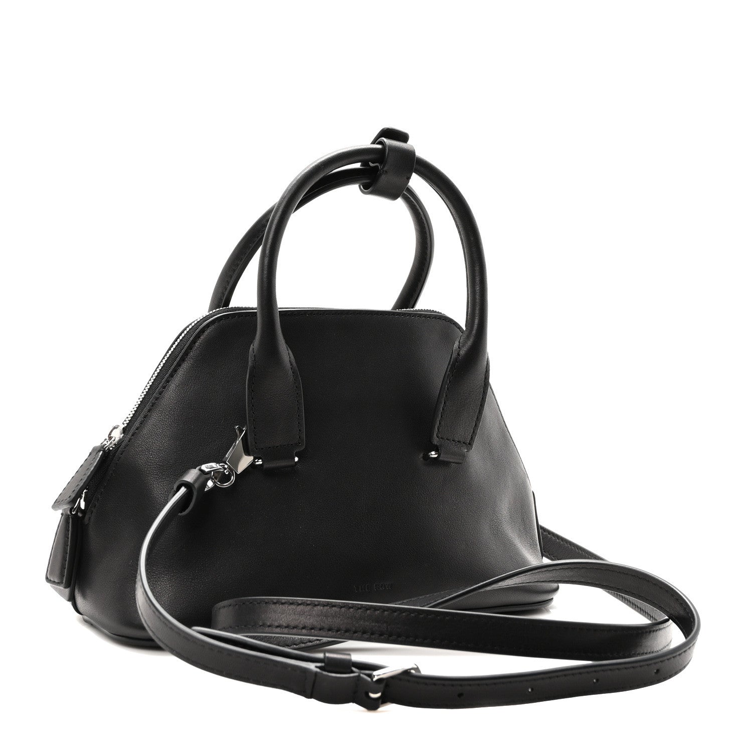The Row Saddle Calfskin Mini Devon Bag Black 3 of 10