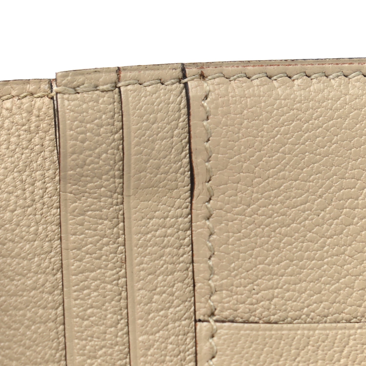 Hermes Ostrich Bearn Gusset Wallet Parchemin 8 of 10