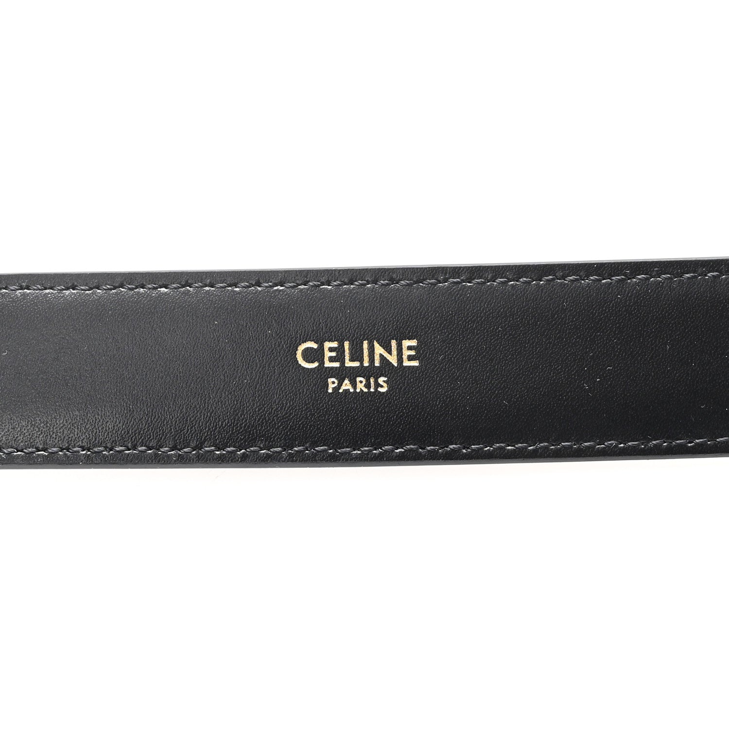 Celine Box Calfskin Medium 25mm Triomphe Belt 85 34 Black 4 of 5