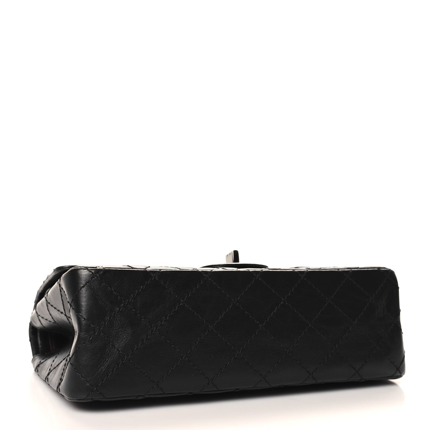 Aged Calfskin Space Charms 2.55 Reissue 225 Flap Black